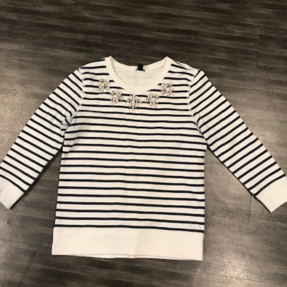 J.Crew X-Small Women Crewneck Pullover With Gems